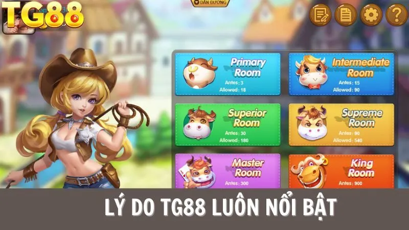 Các game được yêu thích nhất trong sảnh FG Game Bài