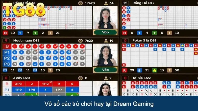 Vô vàn các game chơi hay tại Dream gaming